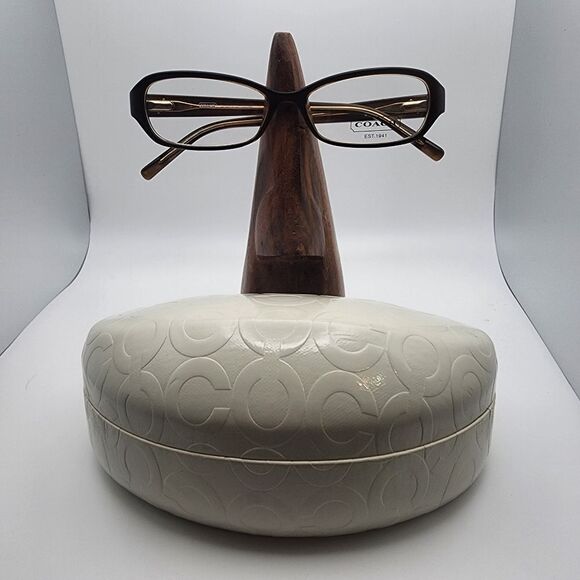 NWOT Coach Pilar Brown Prescription Glasses Frames & Case - Picture 1 of 10